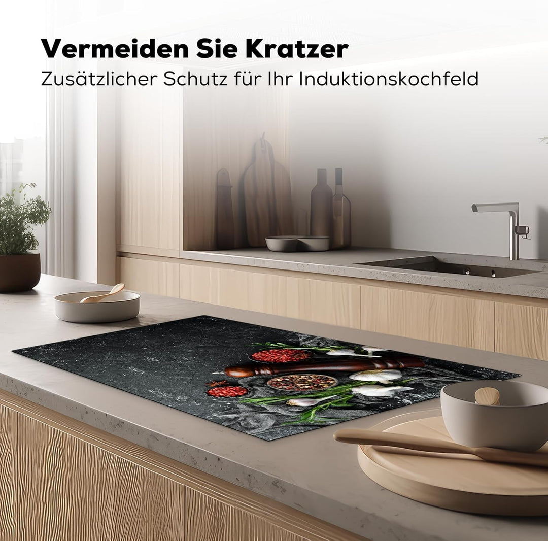 Herdabdeckplatte 90x52 cm Einteilig Küche Herdabdeckung Induktionsfeld Ceranfeld Herdabdeckplatten V