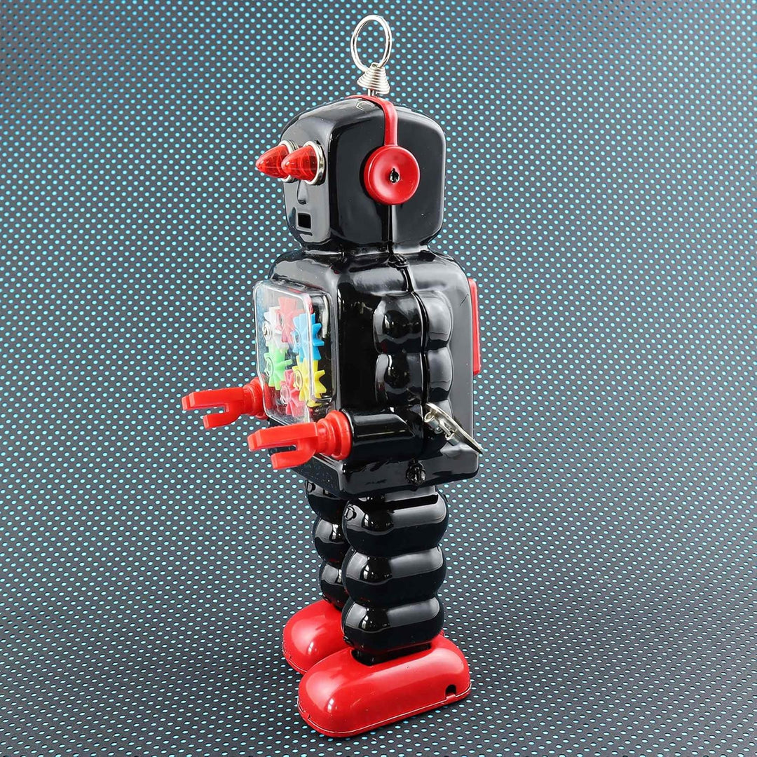 Superfreak Roboter - High Wheel Robot - schwarz - Blechroboter - Retro Blechspielzeug Modell 02, Mod