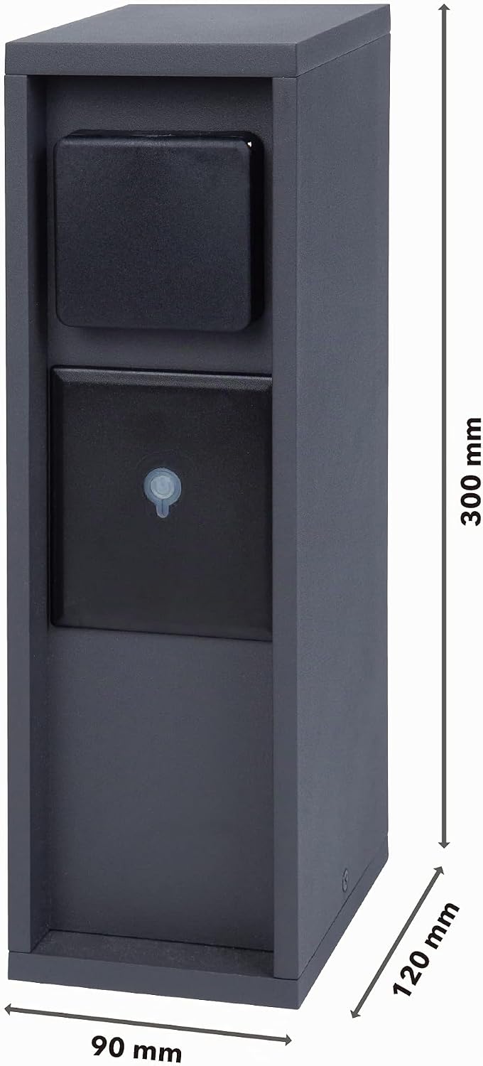 BOLD Pado smarte Aussen-Steckdose-Garten Steckdosen-Säule 3Fach Stecker Anthrazit (Smart Home (iOS &amp;