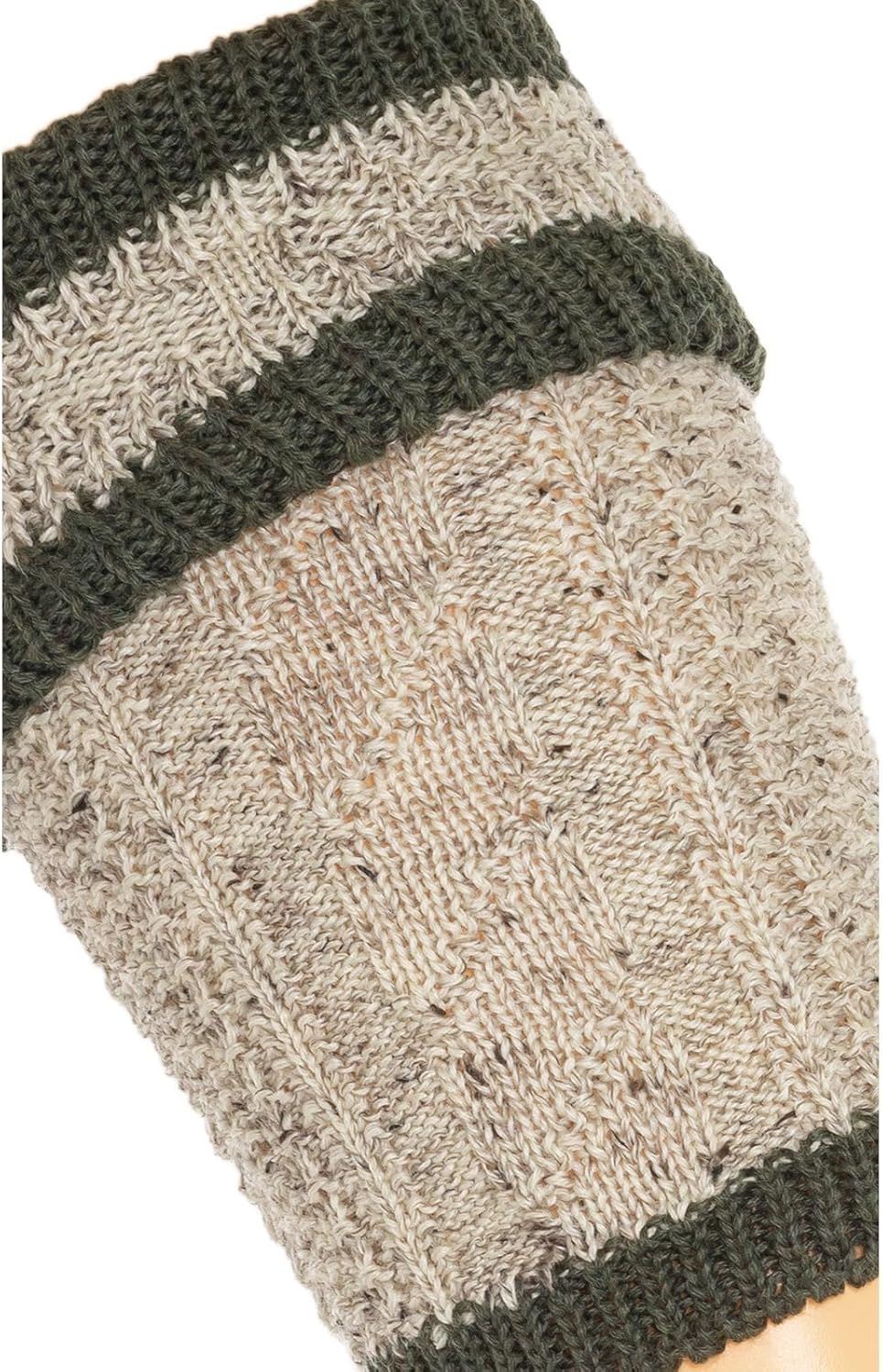 Lusana Herren Trachtenstrümpfe 38W / 39L Beige (Beigemeliert/Jägergrün 930), 38W / 39L Beige (Beigem