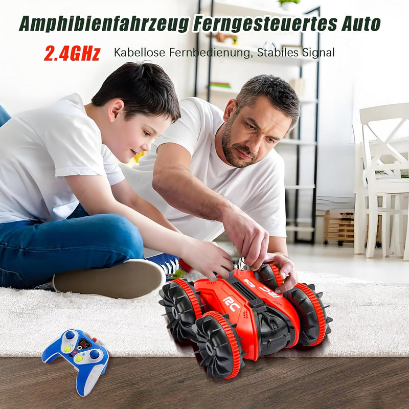 Kazaigou Amphibienfahrzeug Ferngesteuertes Auto, RC Auto Spielzeug für Kinder ab 3 4 5 6 7 8 9 Jahre