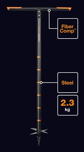 Fiskars Handerdbohrer, Für Löcher bis Ø 200 mm, Schwarz/Orange, QuikDrill, L, 1000640 Handerdbohrer