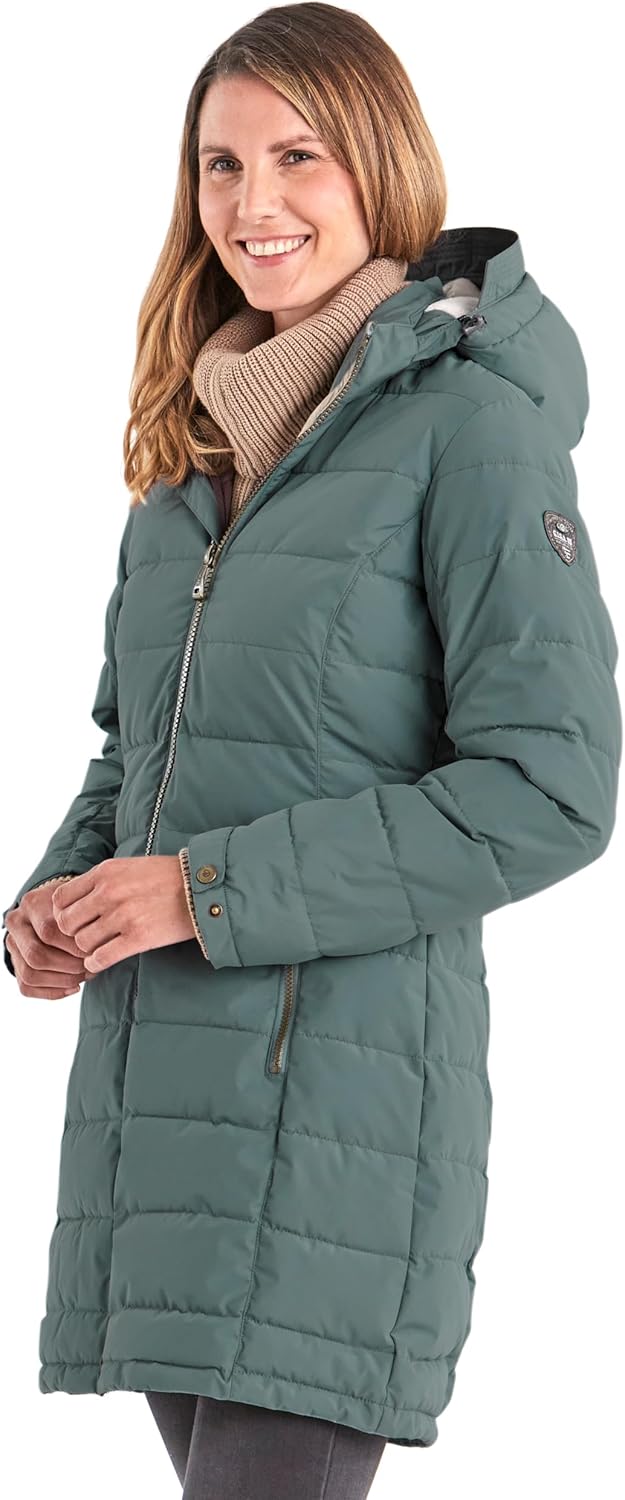 Killtec Damen Gw 13 Wmn Qltd Prk Funktionsparka/Steppparka mit abzippbarer Kapuze 36 aquaverde, 36 a