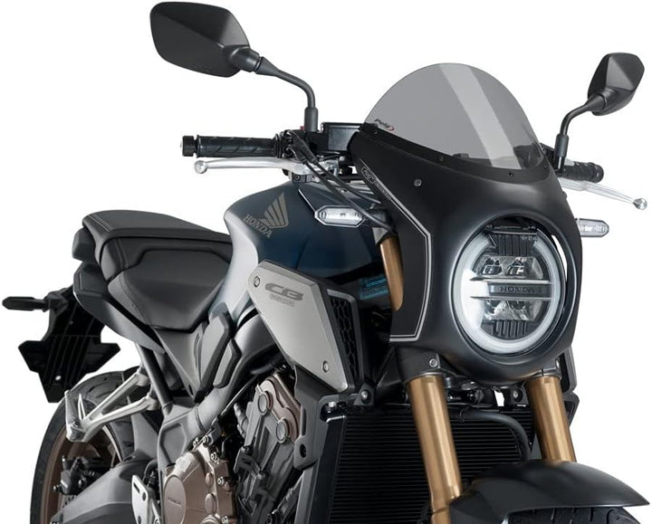 Puig Retro-Verkleidungscheibe 3133H CB650R, Honda CB1000R Neo Sports Café 18'-19' Kohlenstoff, Kohle