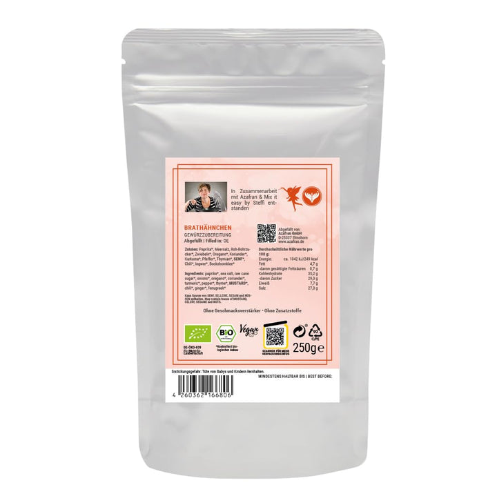 Azafran BIO Brathähnchen/Gewürzzubereitung/Hähnchen Gewürz by Mix it Easy 500g 500 g (1er Pack), 500