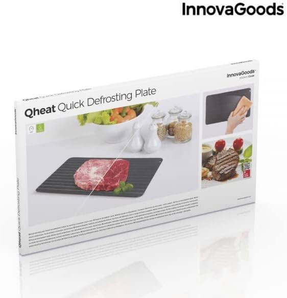 InnovaGoods - Schnelle Auftauplatte Qheat, Hohe Wärmeleitfähigkeit, Anti-Haft-Beschichtung, Energies