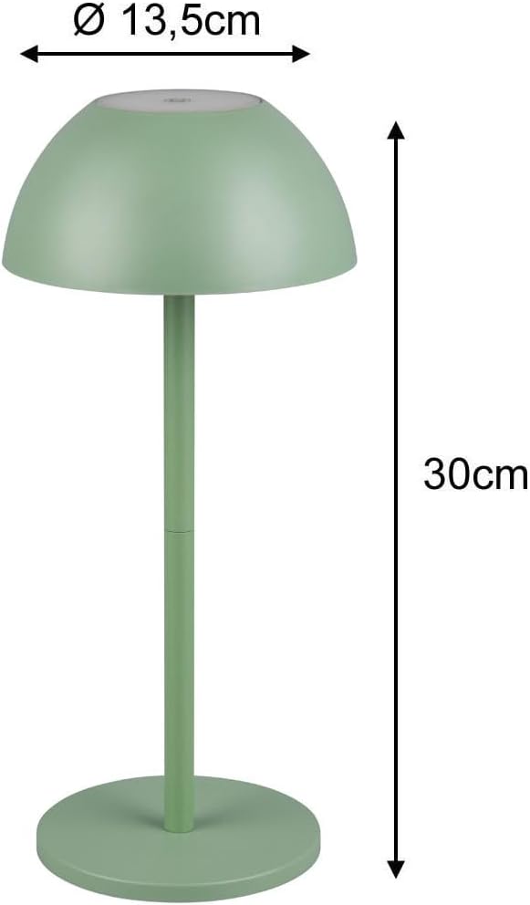 2er SET Akku Tischlampen Grün ohne Kabel für Innen & Aussen, 30cm klein, Grün
