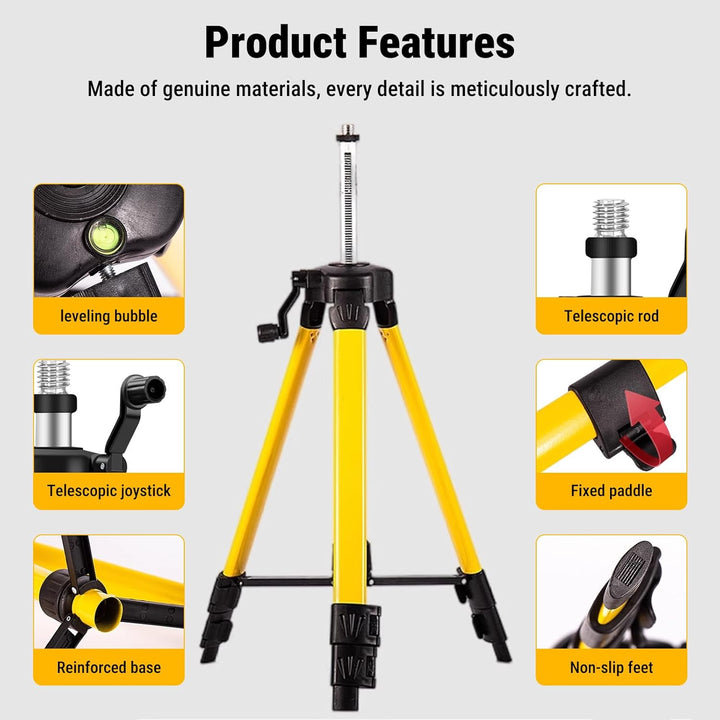 Stativ Laser 5/8 Zoll Gewinde, Höhe 38-100cm, Baustativ für Laser mit Tasche, Laserwasserwaagen Stat