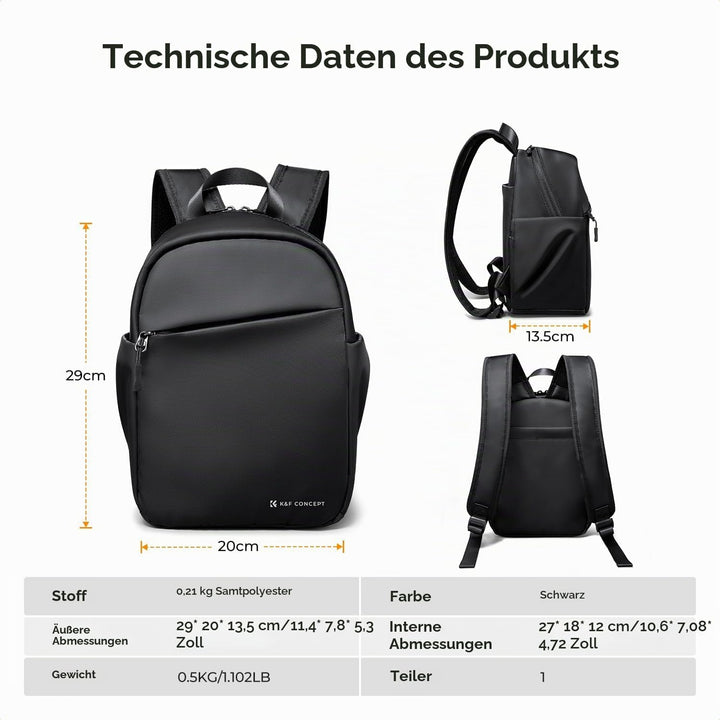 K&amp;F CONCEPT Täglicher Kamerarucksack, Fotorucksack Klein Tragbar mit Verstellbarem Schultergurt für