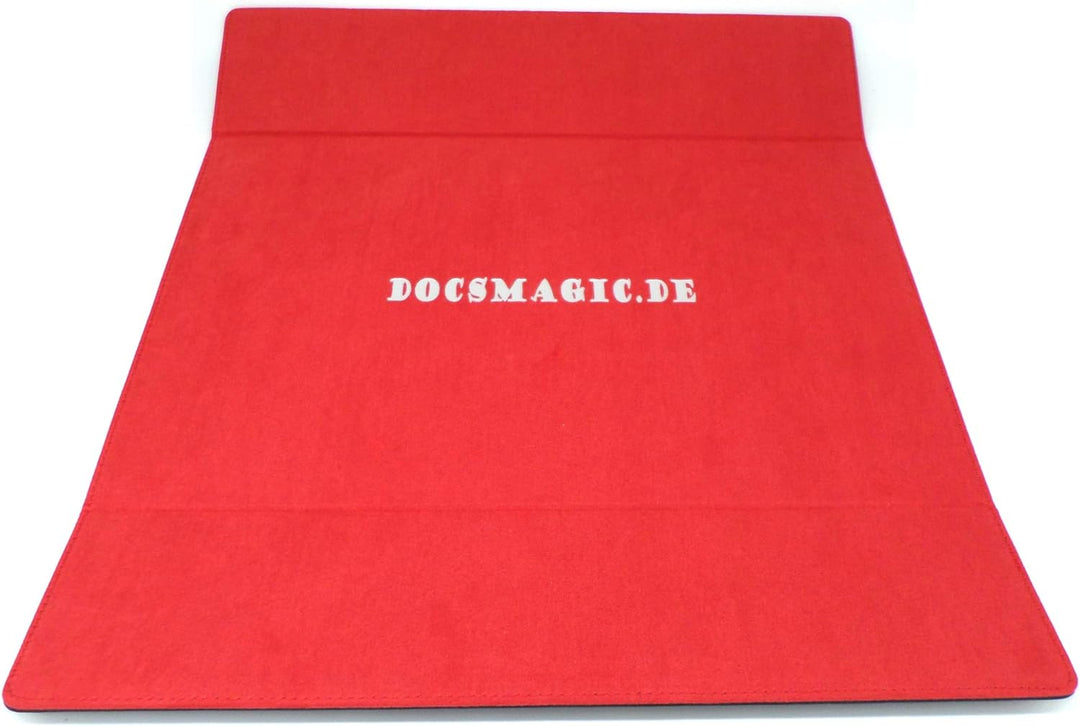 docsmagic.de Premium 3-Row Trading Card Storage Box Black/Red + Trays & Divider - MTG PKM YGO - Aufb