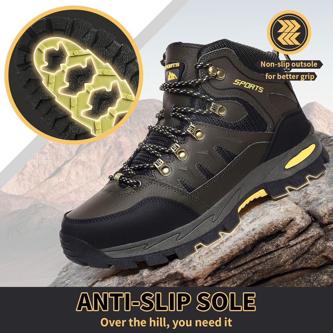 Littleplum Herren Wanderschuhe Winterschuhe Waterproof Wanderstiefel Outdoor Rutschfest High Top Tre