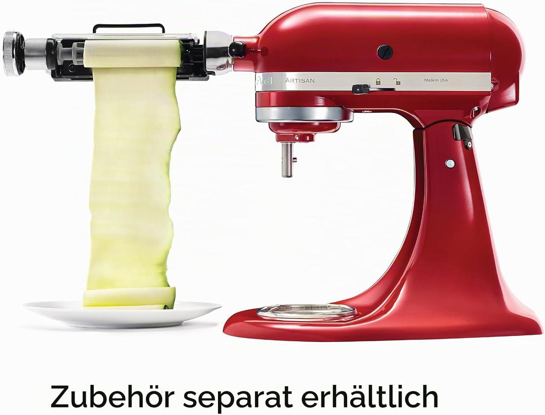KitchenAid KSMSCA Vegetable Sheet Cutter, Aluminium, Red Einzelbett, Einzelbett