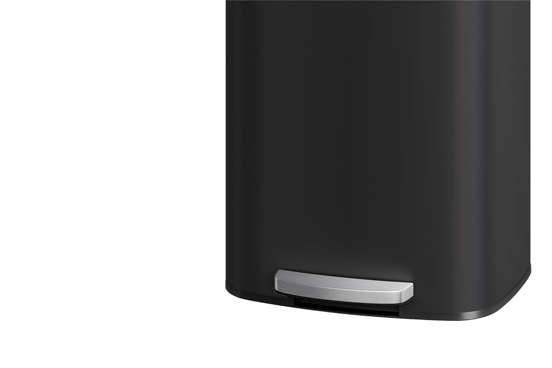 GarveeHome 80L Metall Mülleimer mit Deckel, grosser Tretmülleimer, Mülleimer Küche, rostfrei, mit Be
