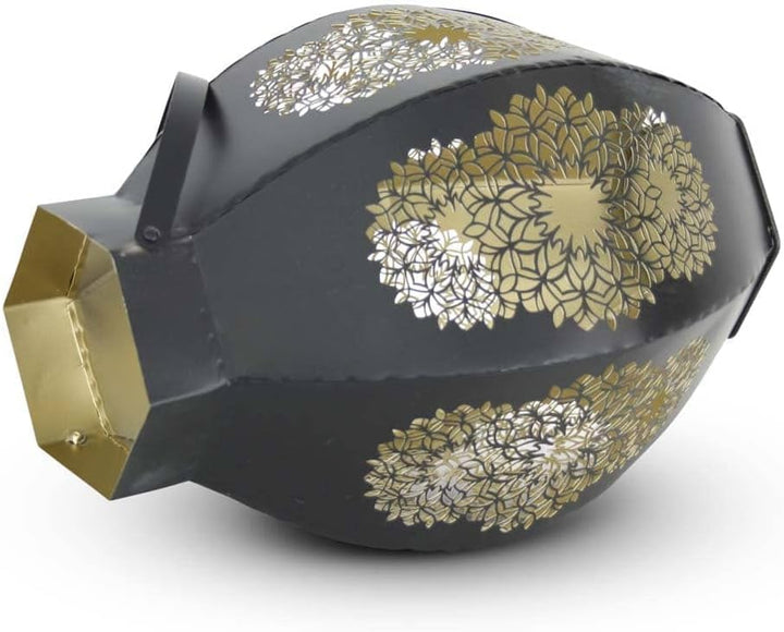 Marokkanische Laterne Schwarz-Gold Seethrough