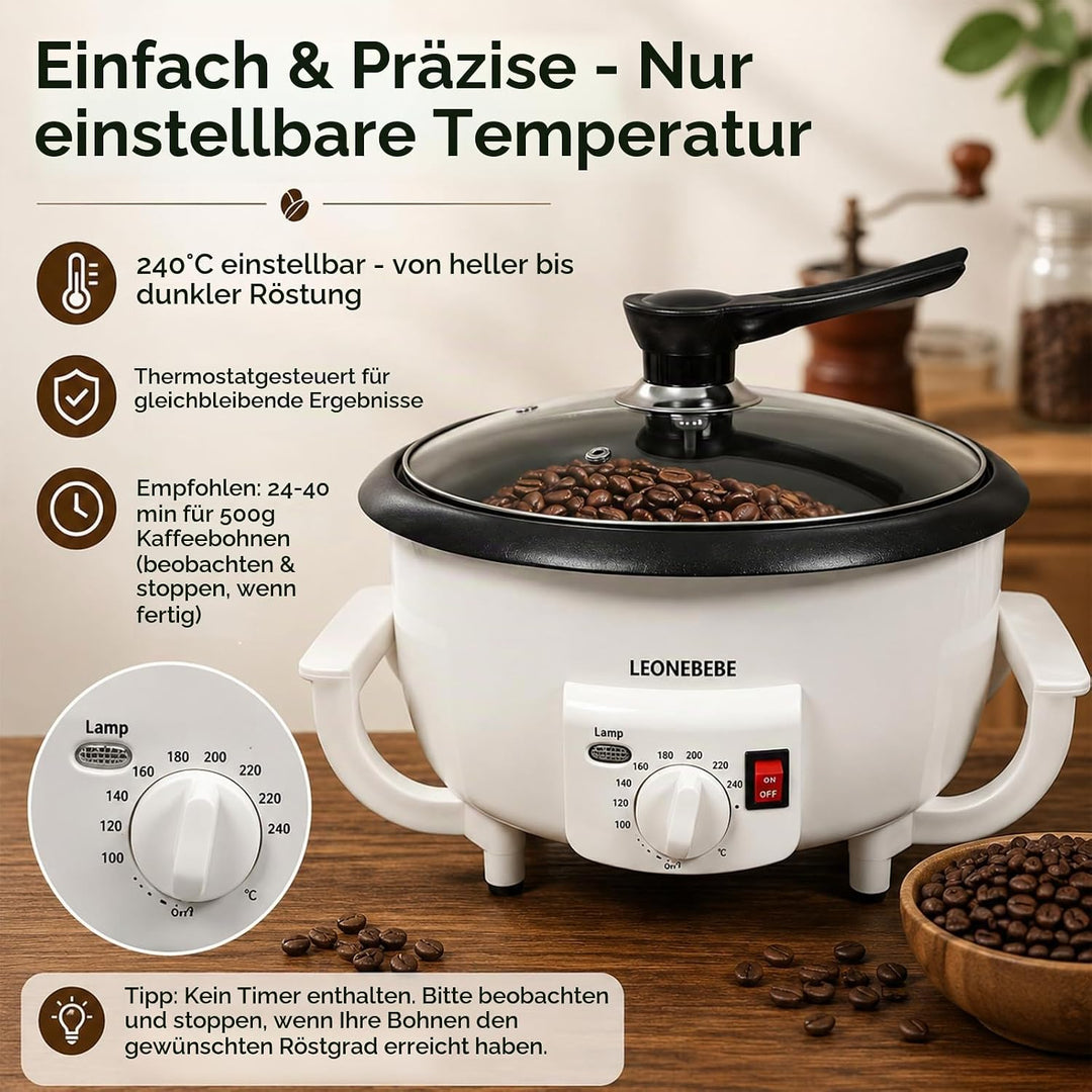 Home Kaffeeröster, Haushalt Elektrischer Kaffeebohne Baker Nuss Erdnuss Cashew Kastanien Röstmaschin