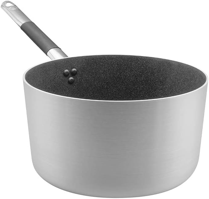 Pentole Agnelli ALSC105GC20 Linea Shark Skin, hohe Antihaftbeschichtung, mit 1 Edelstahlgriff, 20 cm