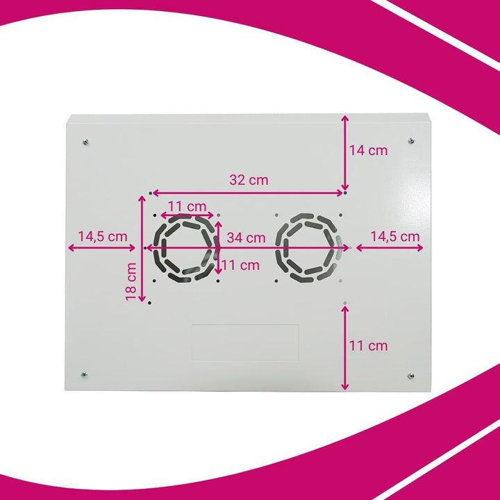 Koscom Connect Netzwerkschrank 9 HE I Serverschrank 19 Zoll I Wandmontage 600 x 450 x 503 mm I voll