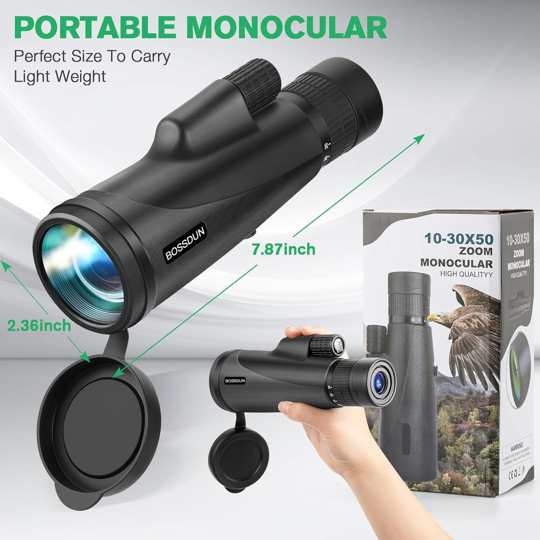 Zoom-Monokular-Teleskop, Hochleistungs-Monokular-Teleskop für Smartphone mit Stativ, HD-Monokular fü