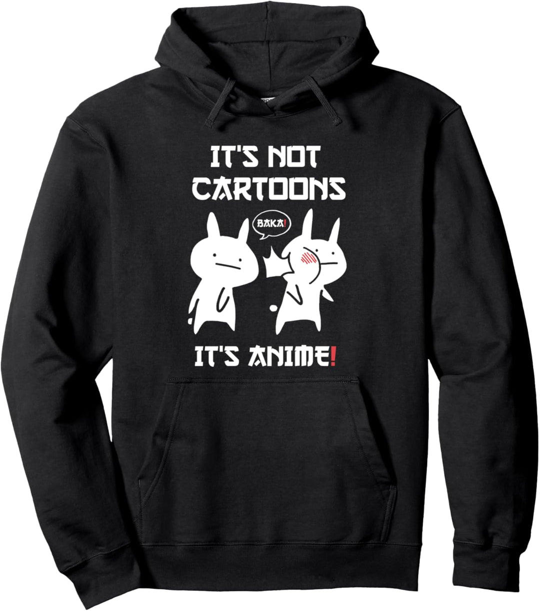 Lustiges Baka Rabbit Ohrfeigen It's Not Cartoons It's Anime Pullover Hoodie