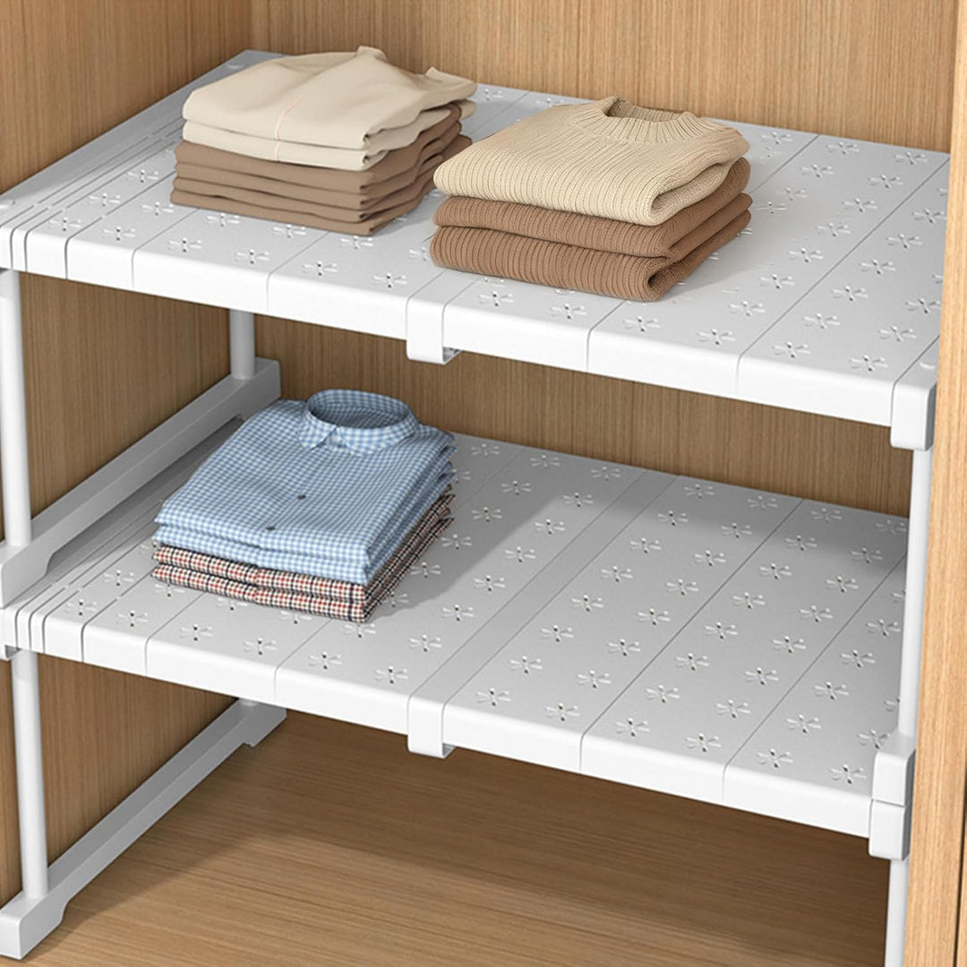 Verstellbare Regale für Schrank, Erweiterbares Einlegeböden Schrankregal, Einlegeböden für Schränke,
