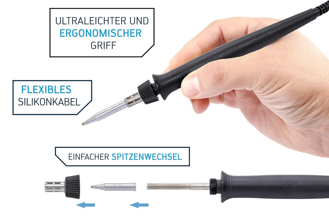 ERSA i-CON PICO Lötstation 80 Watt 150-450°C Digitale Lötstation mit ultraleichtem und ergonomischem