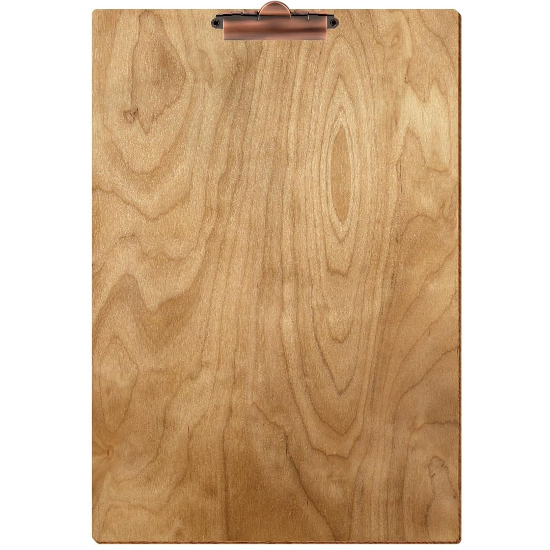 Bütic Holz Klemmbrett Standardform Birke rustikal für DIN A3 A4 A5 A6 aus 3mm Birkensperrholz und mi