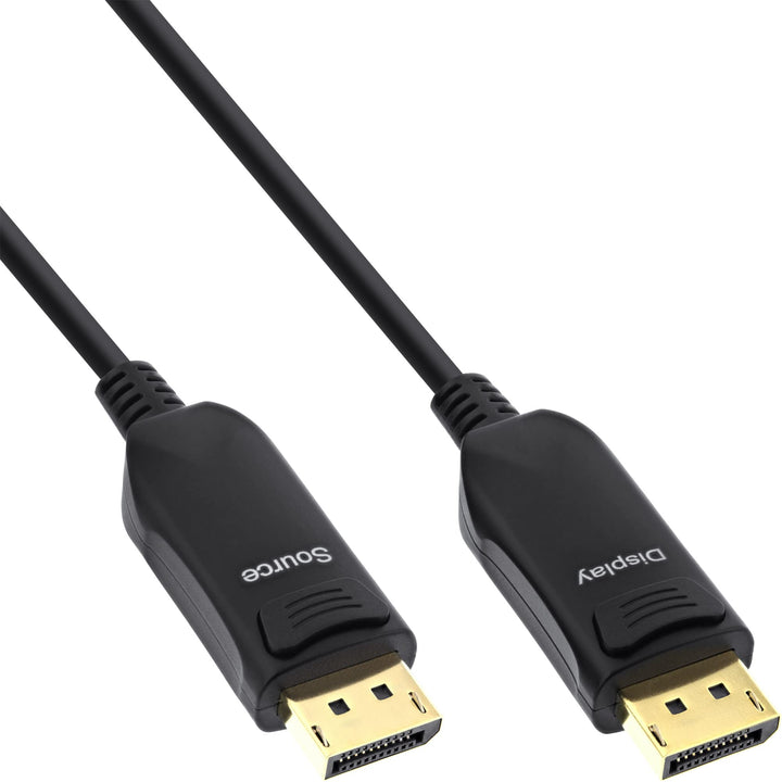 InLine® DisplayPort 1.4 AOC Kabel, 8K4K, schwarz, 15m 15 Meter, 15 Meter