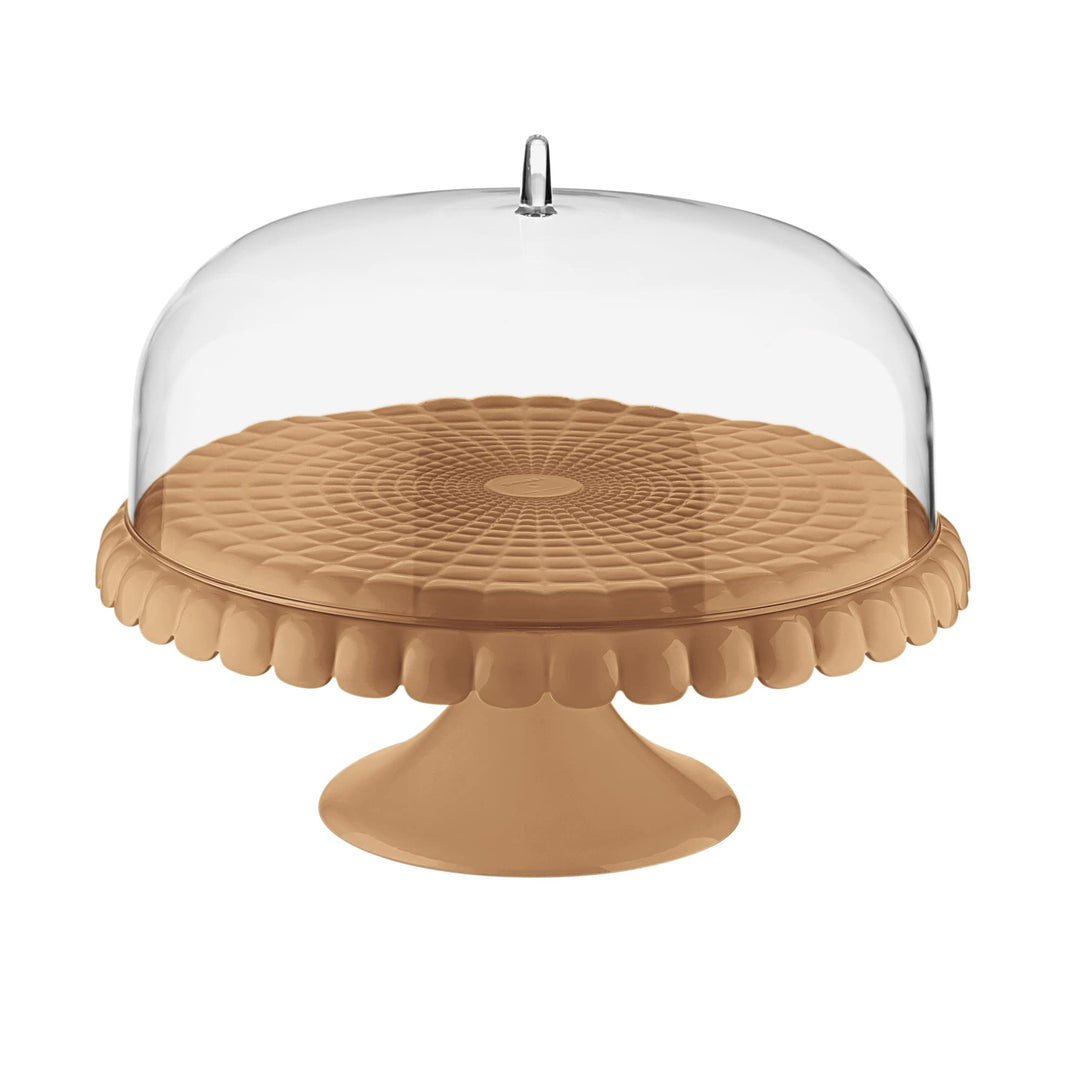 Guzzini - Tiffany, Tortenplatte mit Fuss und Haube - Terracotta, Ø 30xh27 cm - 199401242 Terrakotta,