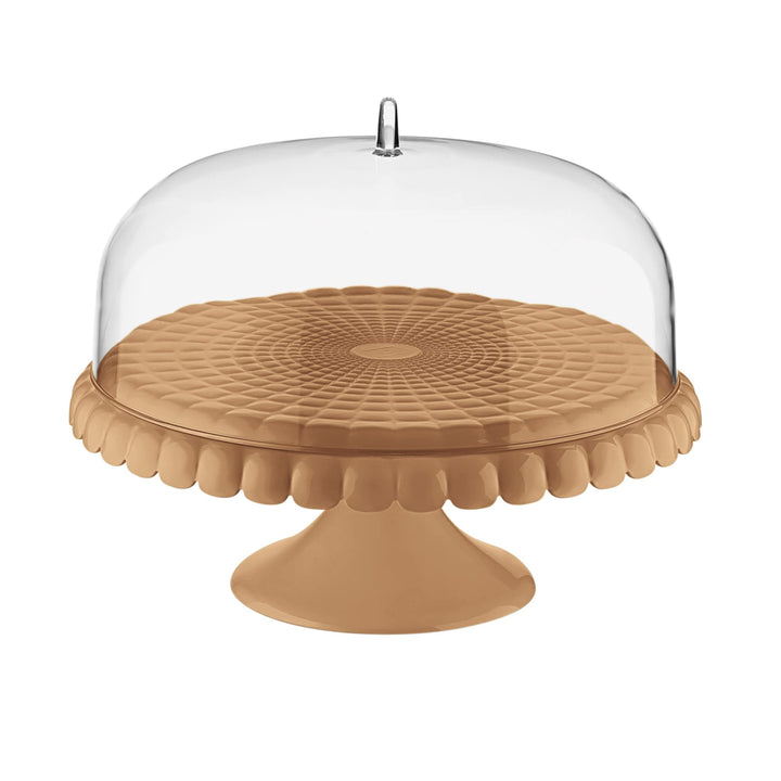 Guzzini - Tiffany, Tortenplatte mit Fuss und Haube - Terracotta, Ø 30xh27 cm - 199401242 Terrakotta,