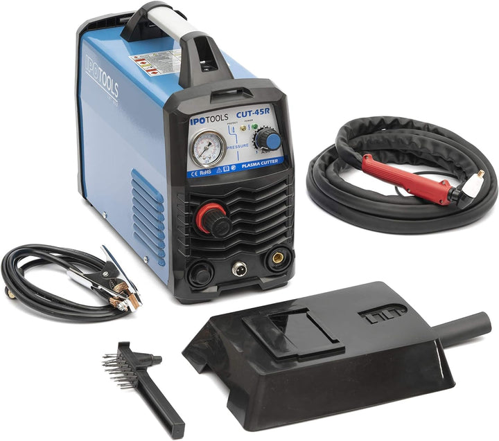 IPOTOOLS Plasmaschneider CUT-45R - Plasmaschneidgerät 45A bis 12 mm Schneidleistung Inverter Schweis