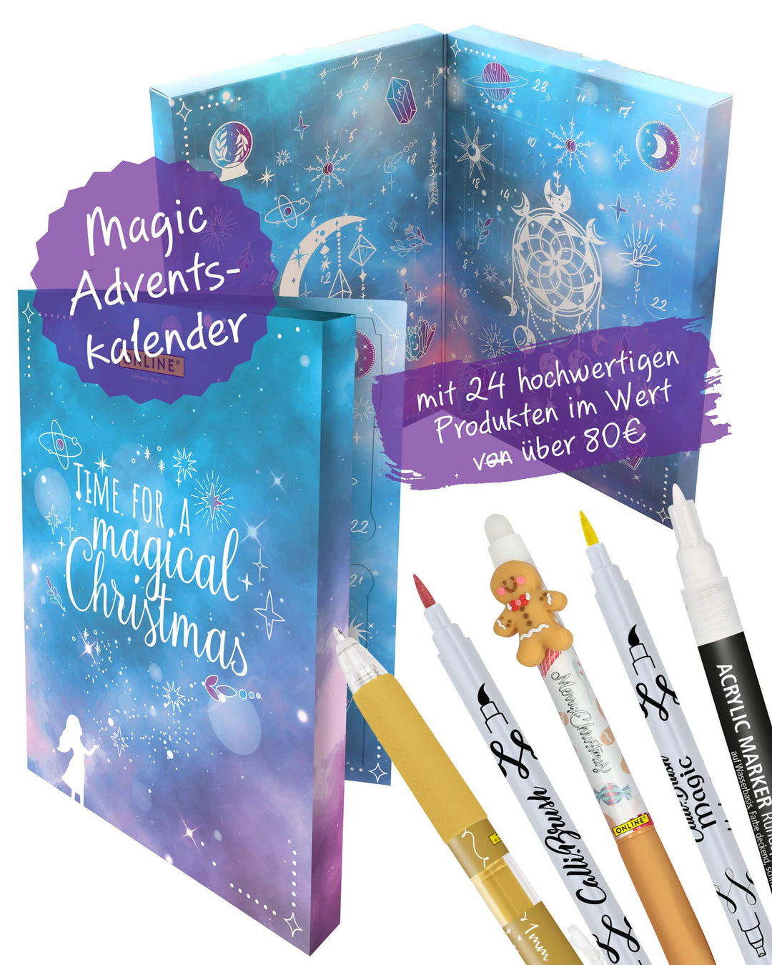 ONLINE Magic Adventskalender 2025 I Kreativ Kalender Teenager Mädchen, Jungen &amp; Erwachsene I Schreib