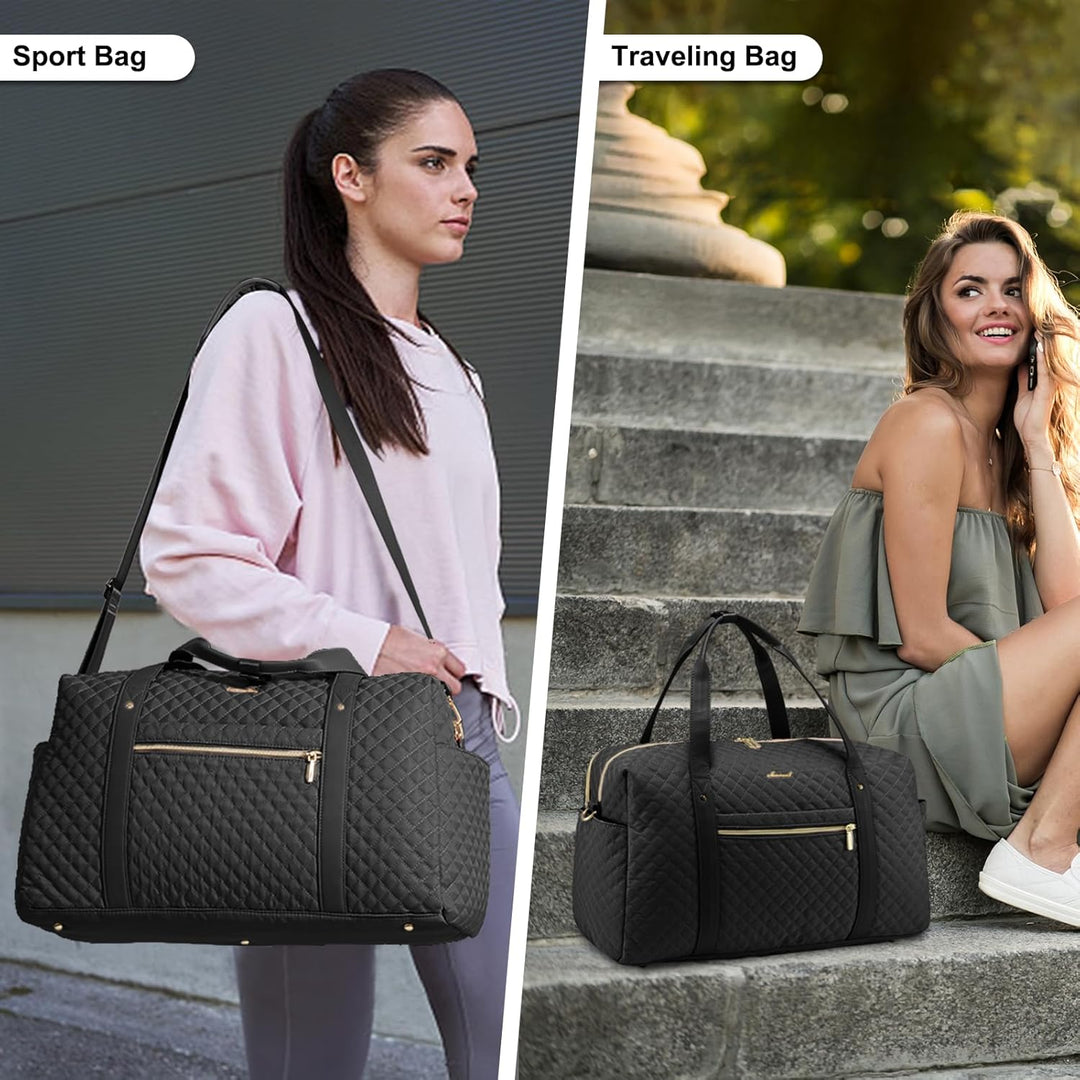 LOVEVOOK Reisetasche Damen Sporttasche Gross mit Laptopfach Weekender Handgepäck Gym Travel Duffle B