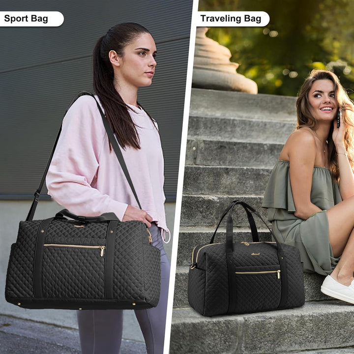 LOVEVOOK Reisetasche Damen Sporttasche Gross mit Laptopfach Weekender Handgepäck Gym Travel Duffle B