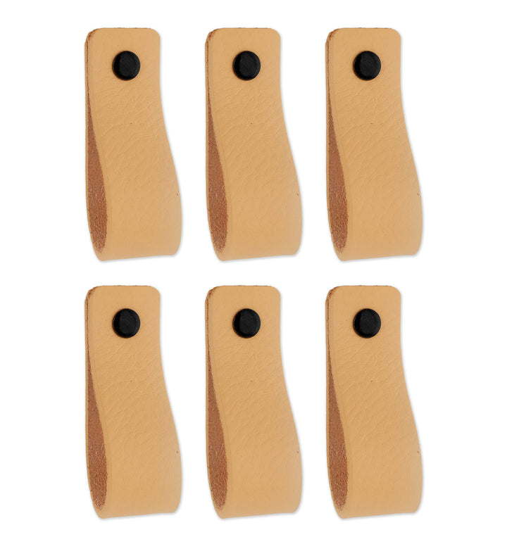 Brute Strength - Ledergriffe für Möbel - Natur - 48 Stück - 16,5 x 2,5 cm - Schrankgriff, Türgriff f