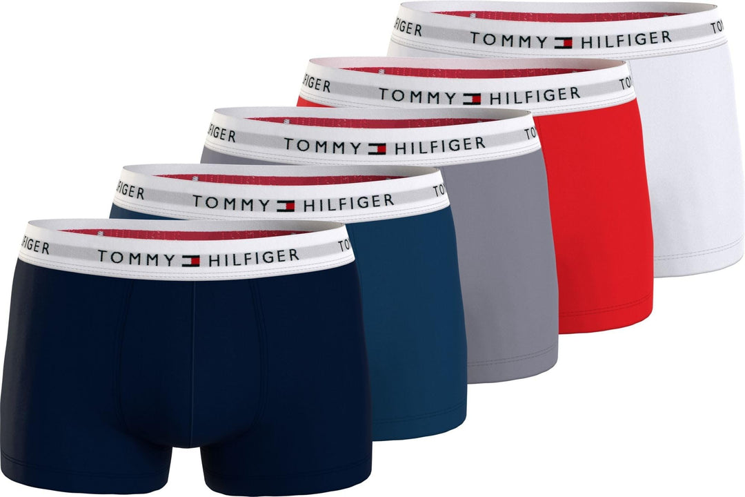 Tommy Hilfiger Herren 3er Pack Boxershorts Trunks Unterwäsche M Blau (D Sky/Dp Ind/A Silver/ Frwks/W