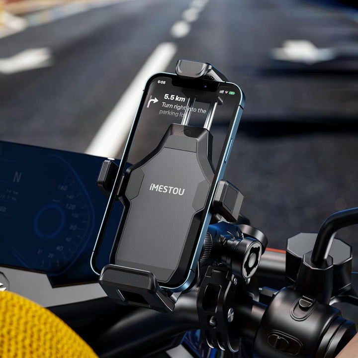 iMESTOU Antivibrationen Motorrad Telefonhalterung mit 1 Kugelkopf Passend für RAM B Grösse Halterung