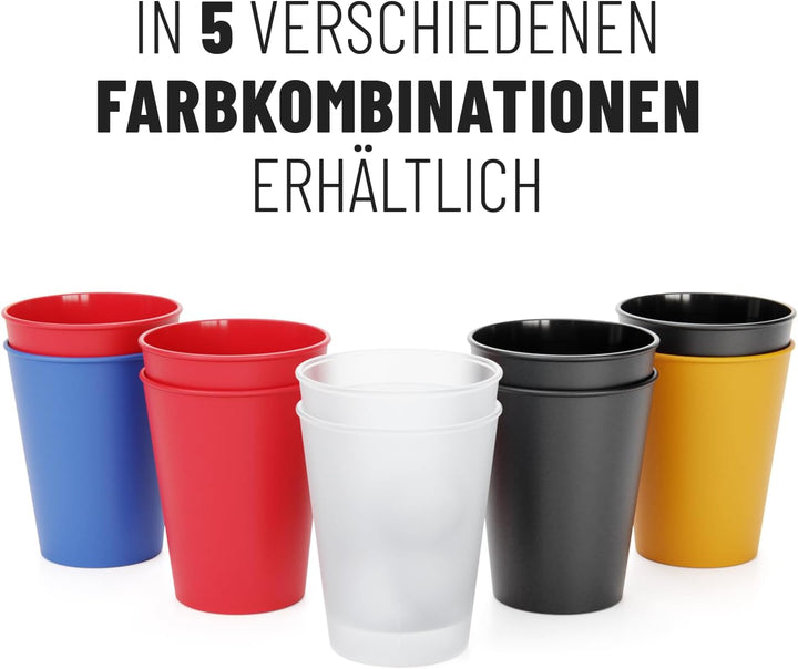 SoPro 22er Set Party Becher Plastik spühlmaschinenfest inkl. 3 Bälle - Made in Germany - Hartplastik