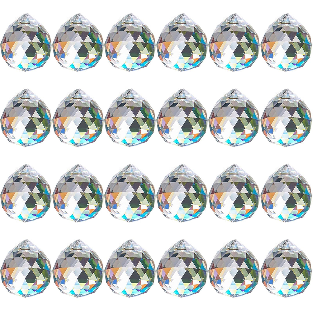 ToBeIT 24pcs Kristall Sonnenfänger Zaubert Lichtreflexe Dekoanhänger Kristall Sonnenfänger,Kristalle