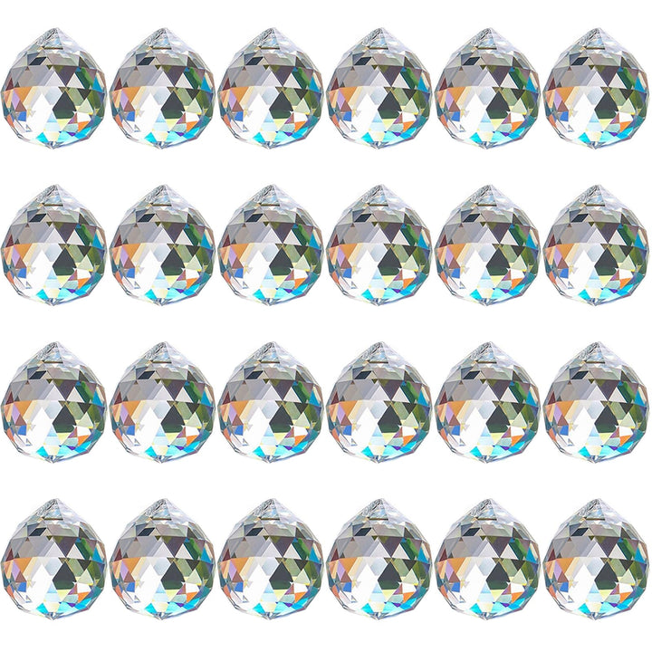ToBeIT 24pcs Kristall Sonnenfänger Zaubert Lichtreflexe Dekoanhänger Kristall Sonnenfänger,Kristalle