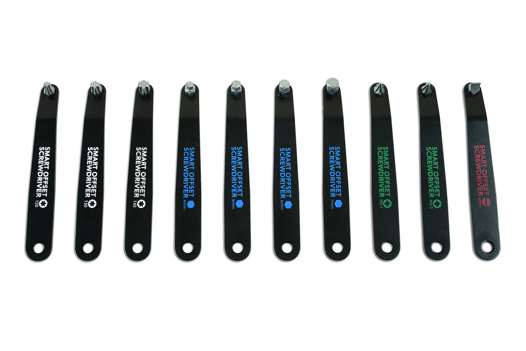 Laser 6709 Low Profile Offset Tool Kit 10pc, Silver