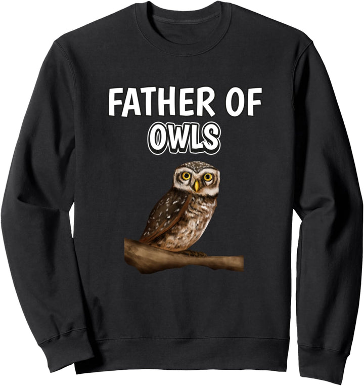 Herren Jungen Father Of Owls Papa Vatertag Eule Sweatshirt