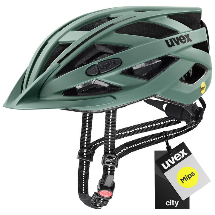 uvex Unisex – Erwachsene, city i-vo Fahrradhelm moss green matt 52-57 cm Single, moss green matt 52-