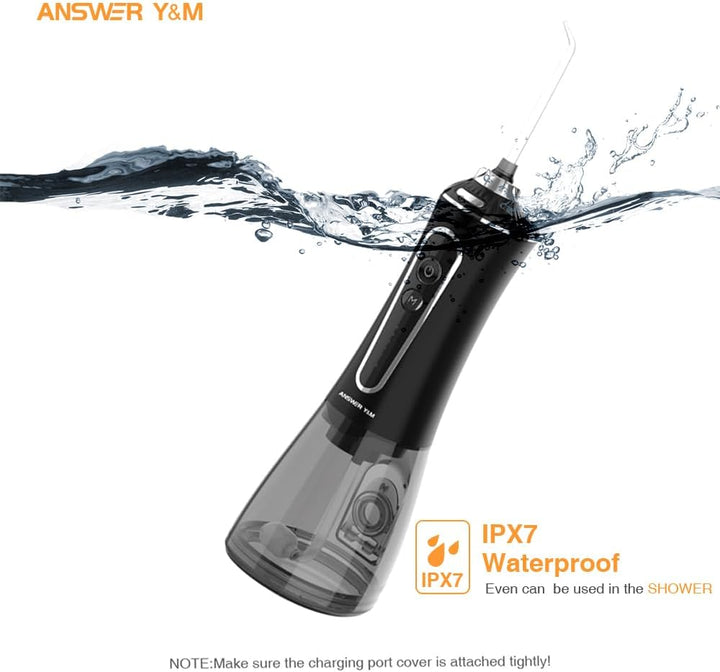 Munddusche Testsieger 2023, 300ML Munddusche Kabellos, IPX7 Water Flosser Home & Travel for Braces a