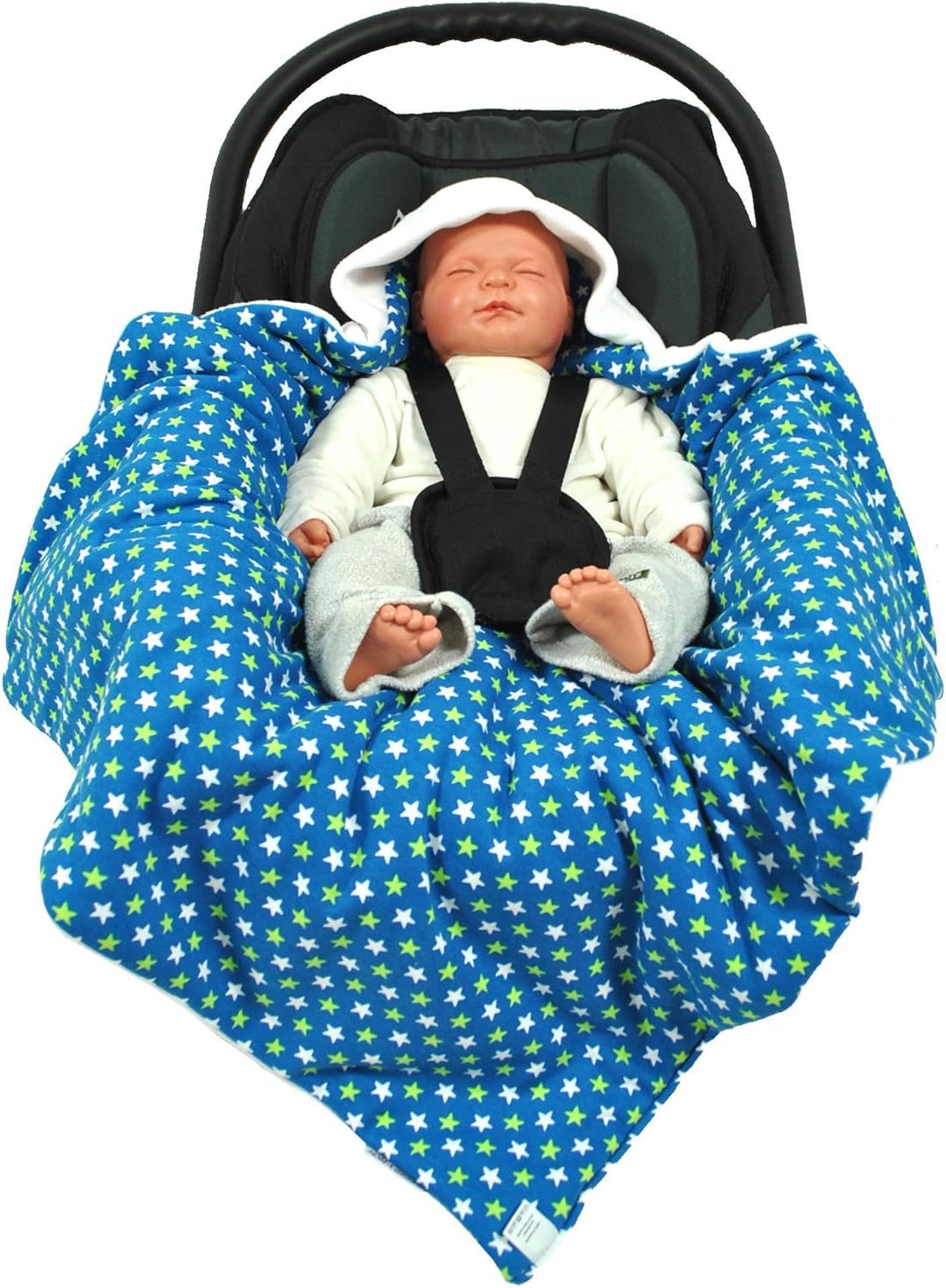 HOBEA-Germany Fusssack Einschlagdecke für die Babyschale Babyschalenfusssack Winter, Farben Winterde
