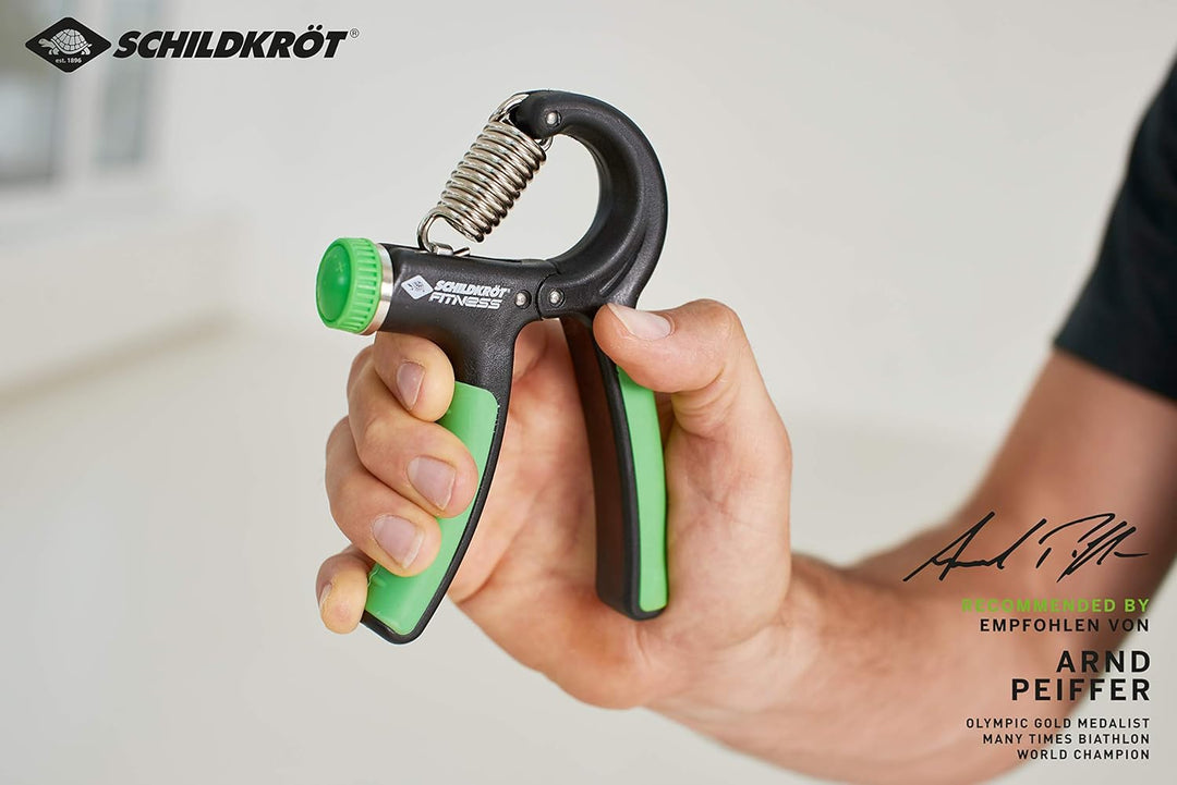 Schildkröt Fitness Handmuskeltrainer Pro, Ökotest "sehr gut", Härtegrad einstellbar, Schwarz-Grün, w