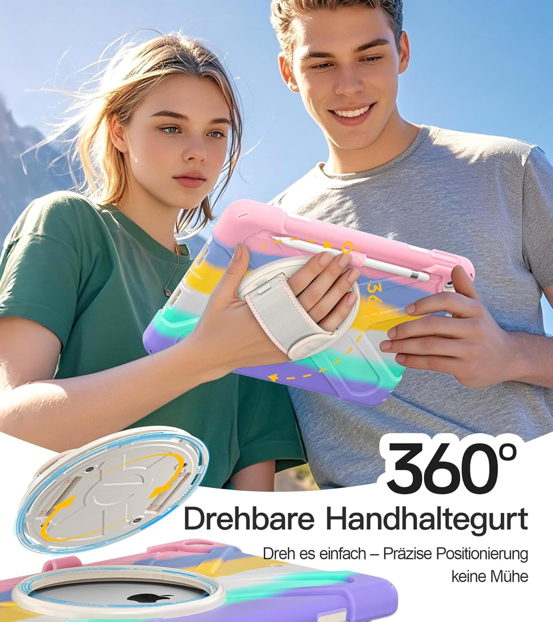 BRAECN für iPad 9/8/7 Generation Hülle 10,2 Zoll 2021/2020/2019, Robuste Stossfeste Schutzhülle mit