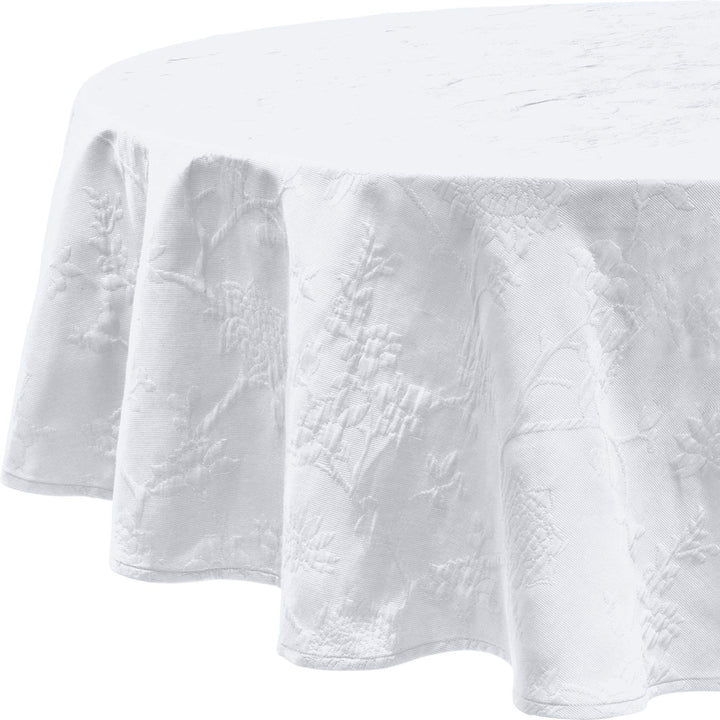 Erwin Müller Tischwäsche, Tischdecke mit Jaquardmuster, Serie Arnsberg weiss Grösse rund: 160 cm Ø -