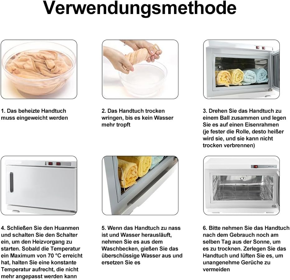 Zertylre 25L Handtuchwärmer Kompressen Towel Handtuch Wärmer,Handtuch Hot Cabinet mit UV-Lampe Platz