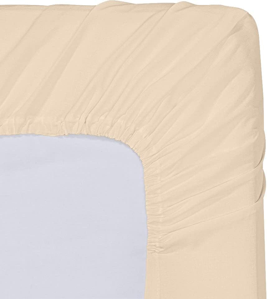 Utopia Bedding Spannbettlaken für Doppelbetten – Grosspackung mit 6 Bettlaken – weiche gebürstete Mi