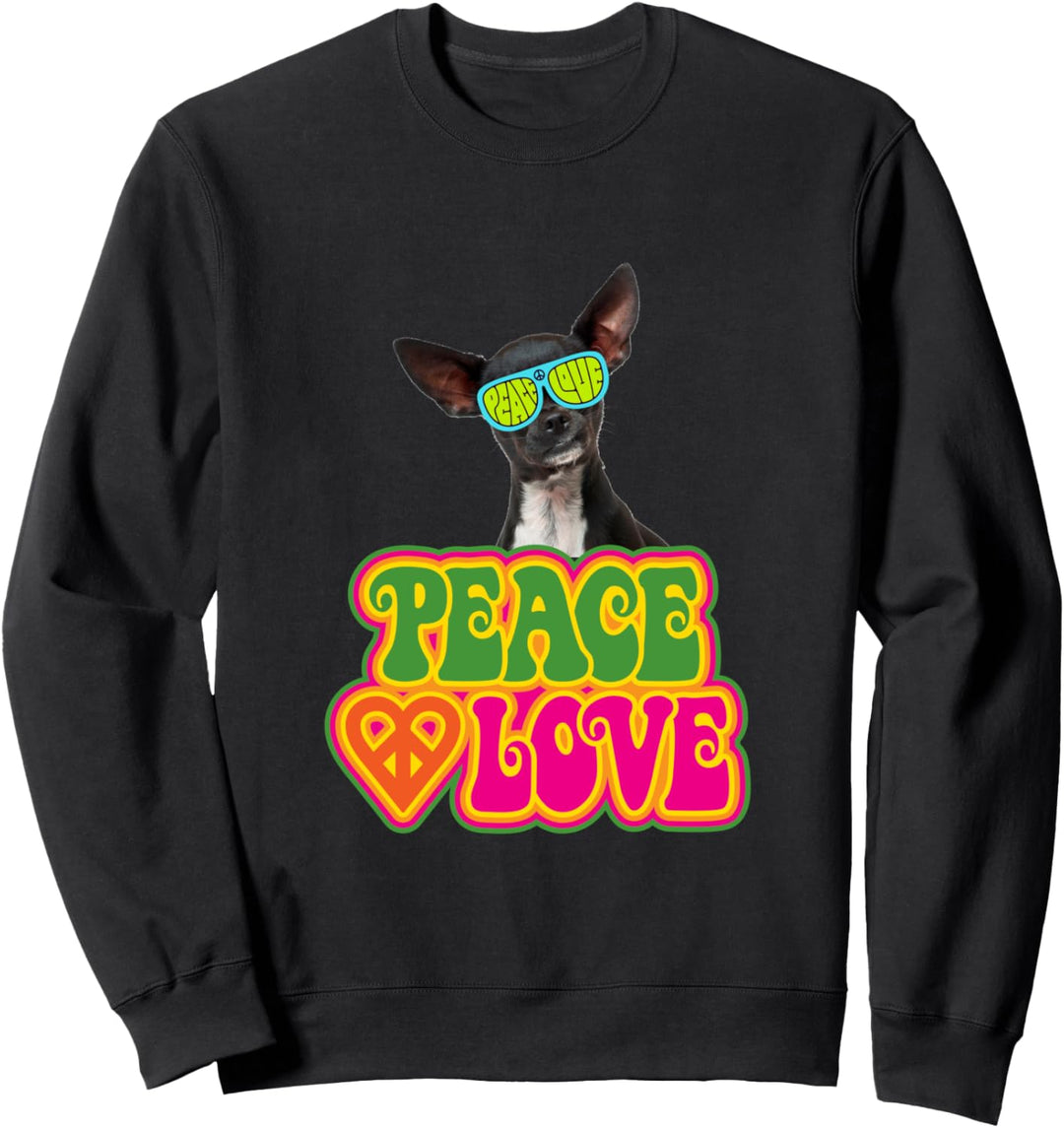 Peace Heart Love Dog Chihuahua Sweatshirt